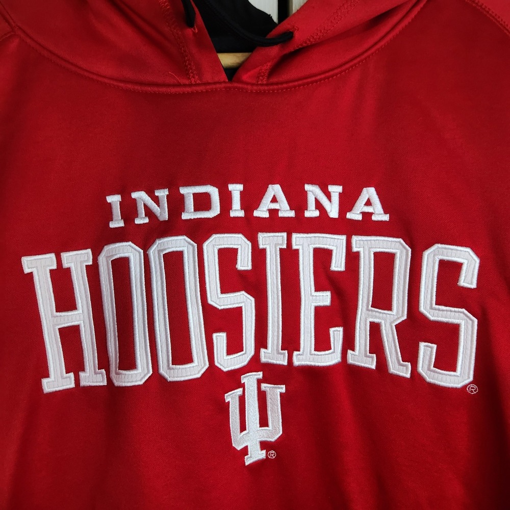 Knights Apparel Indiana Hoosiers Hoodie Mens 2XL Red NCAA IU Pullover Sweatshirt - Picture 4 of 8